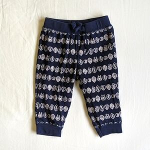 gymboree navy blue printed jogger pants 6-12 months baby unisex